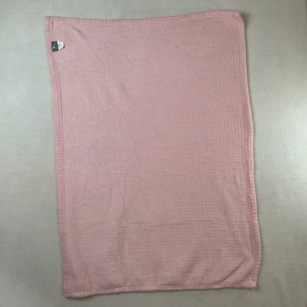 Adirondack Baby Pink Waffle Plush Sherpa Receiving Blanket 28x39 Soft Nursery